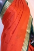 Contrast Classic Pure Mysore Crepe Silk Saree